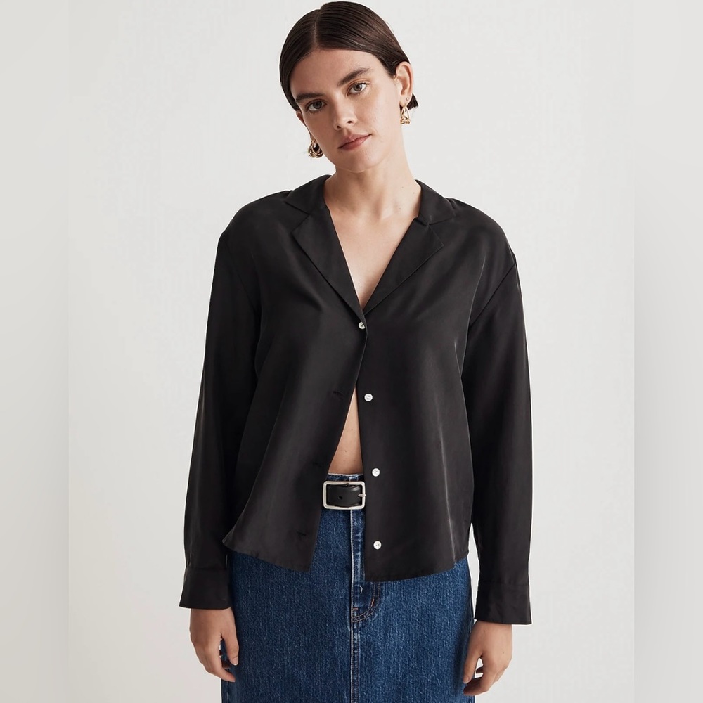 Madewell silk button up shirt